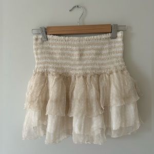 Anine Bing Skirt - Silk Smocked